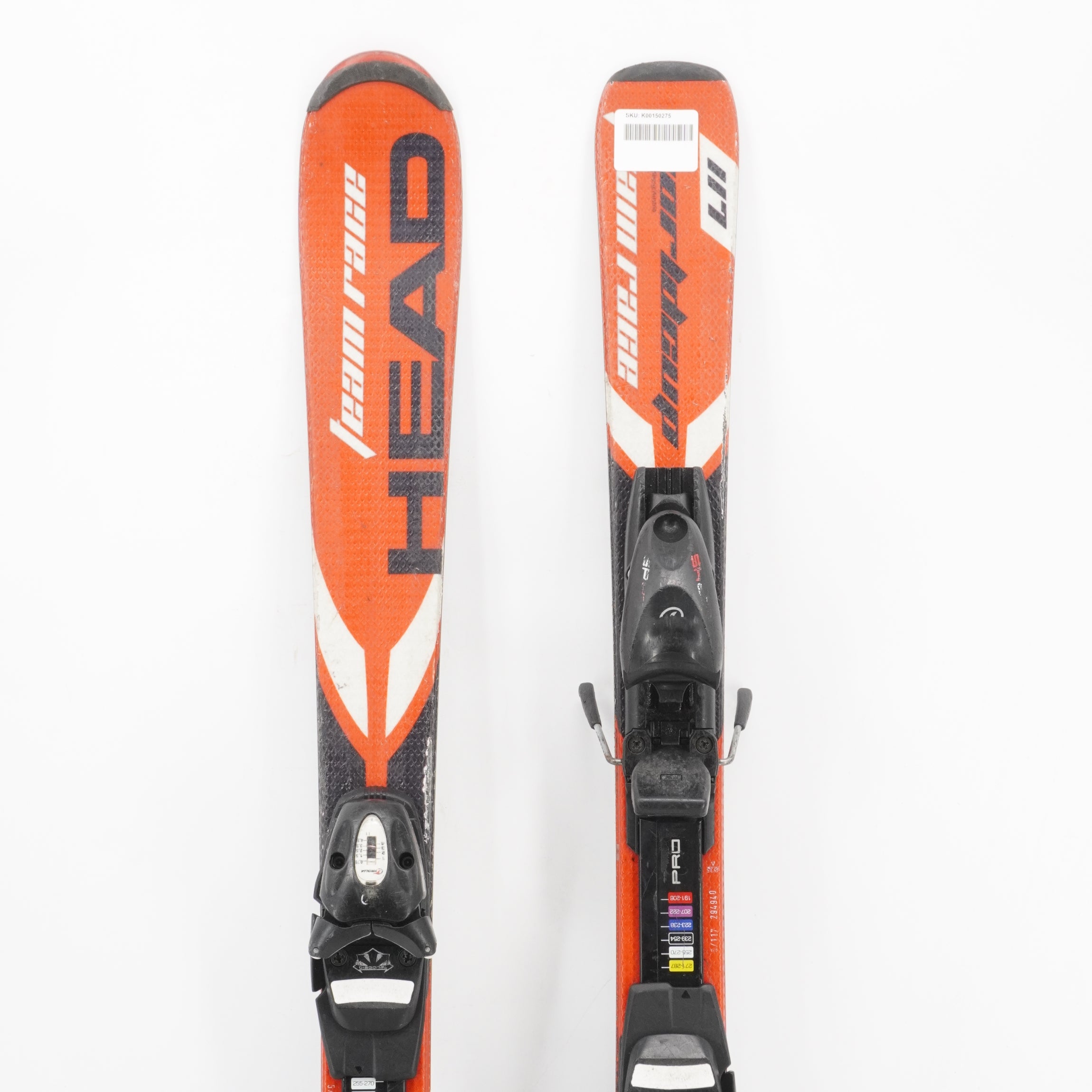 Head Team Race Kids Skis with Bindings - 117 cm Used