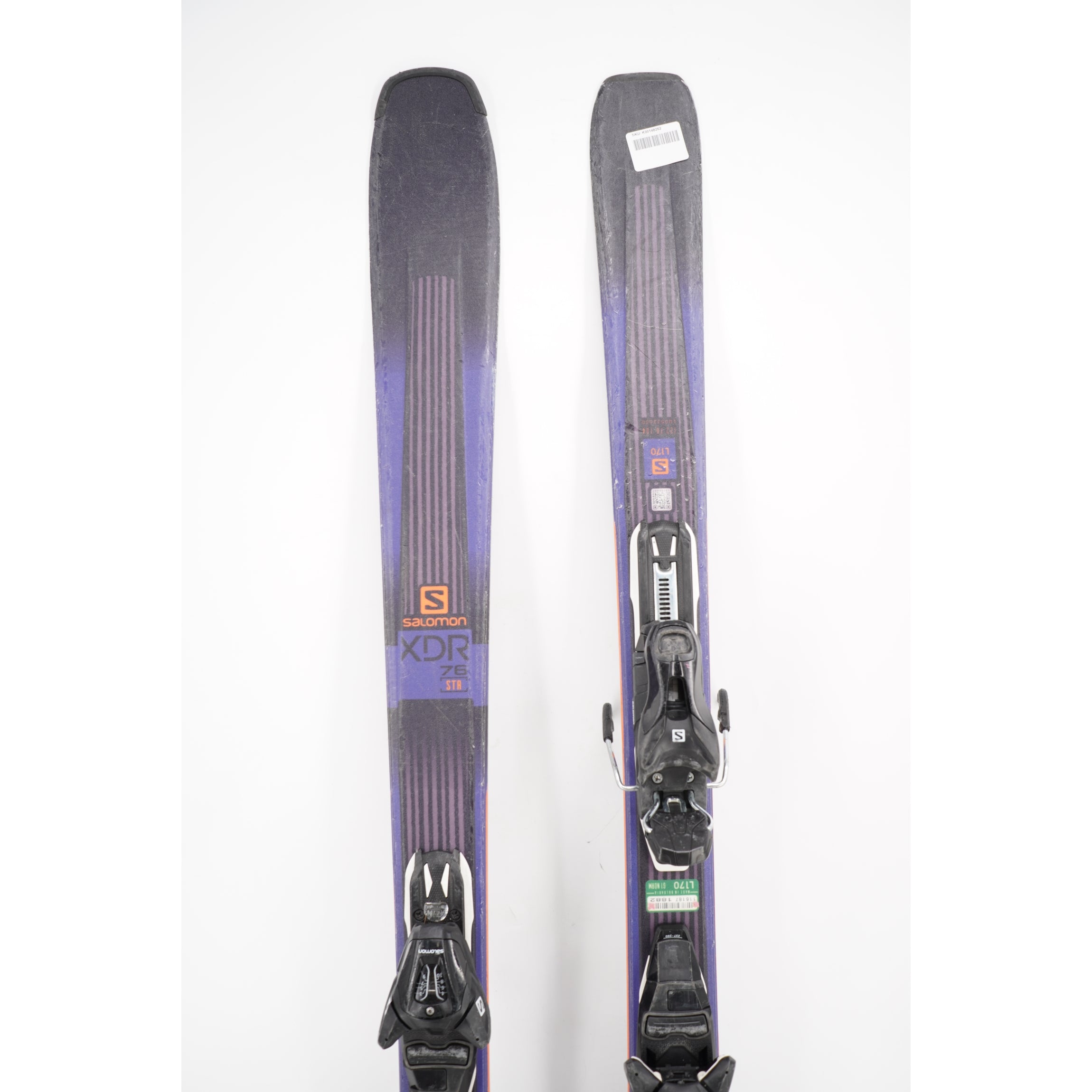 Salomon XDR 76 STR Adult Demo Skis with Bindings - 170 cm Used