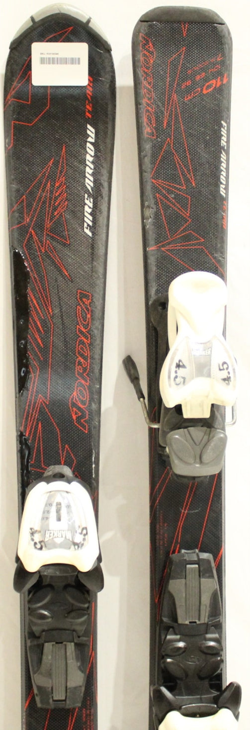 Nordica Fire Arrow Kids Skis with Bindings - 110 cm Used