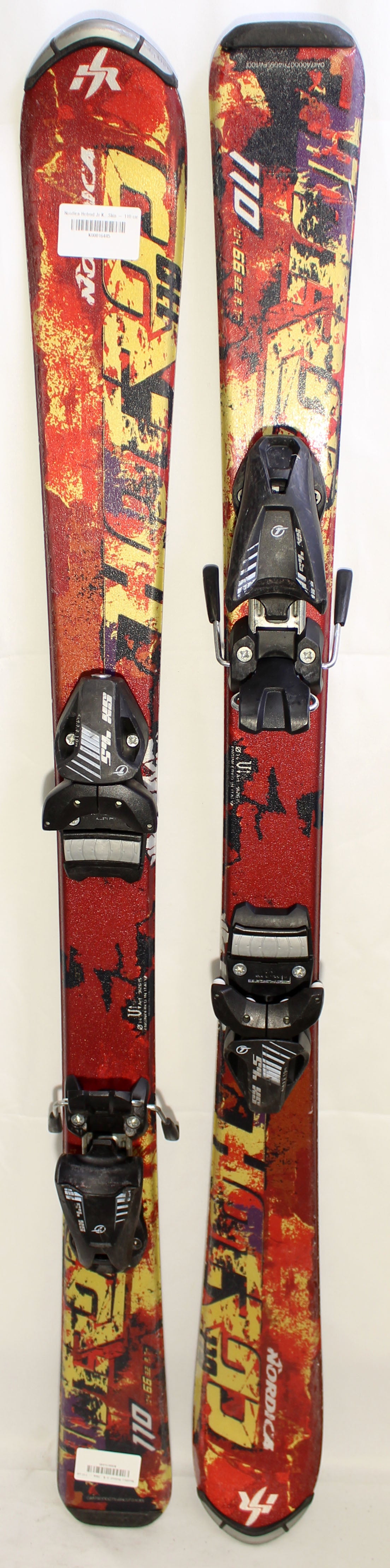 Nordica Hot Rod Kids Skis with Bindings - 110 cm Used