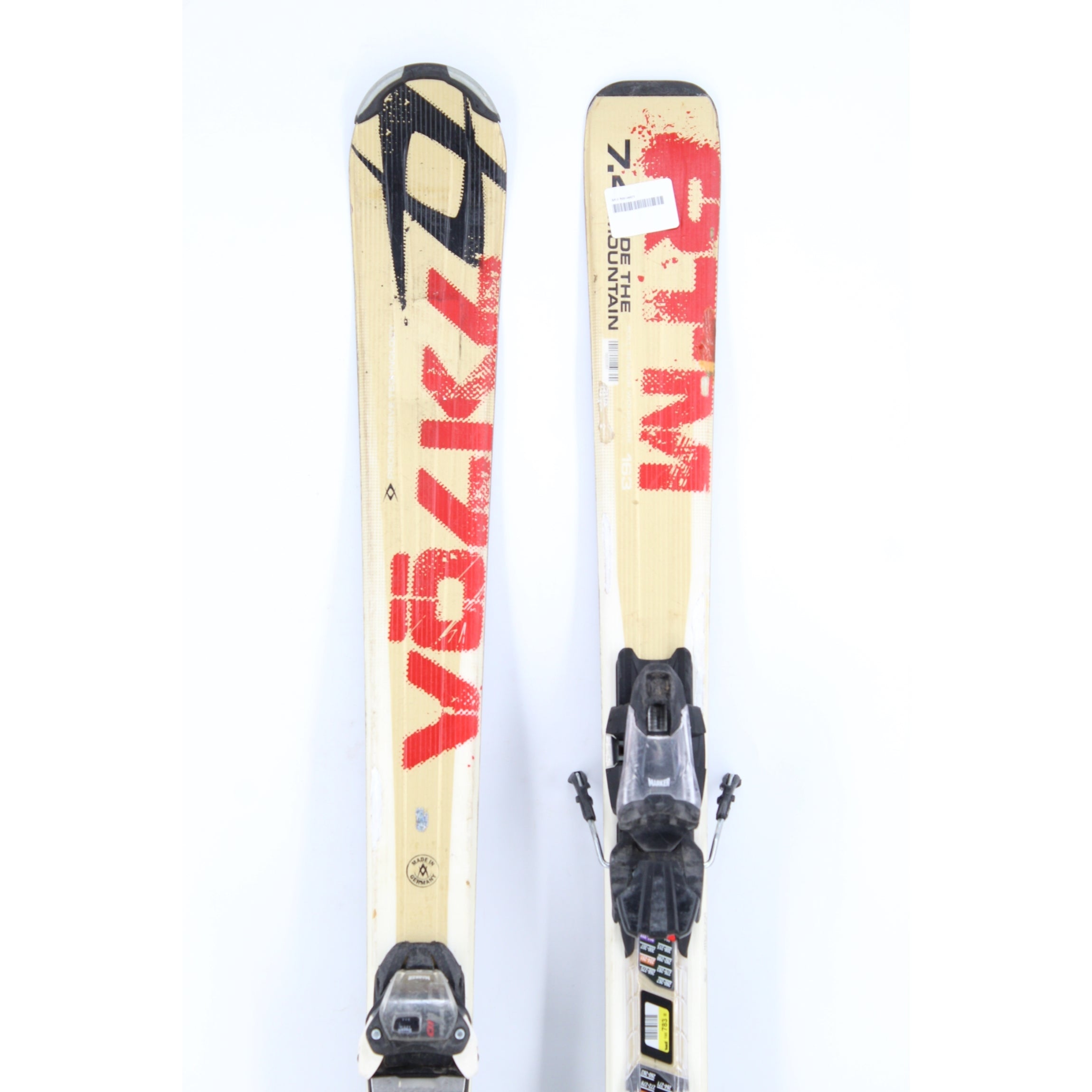 Volkl RTM 7.4 Skis with Bindings - 163 cm Used