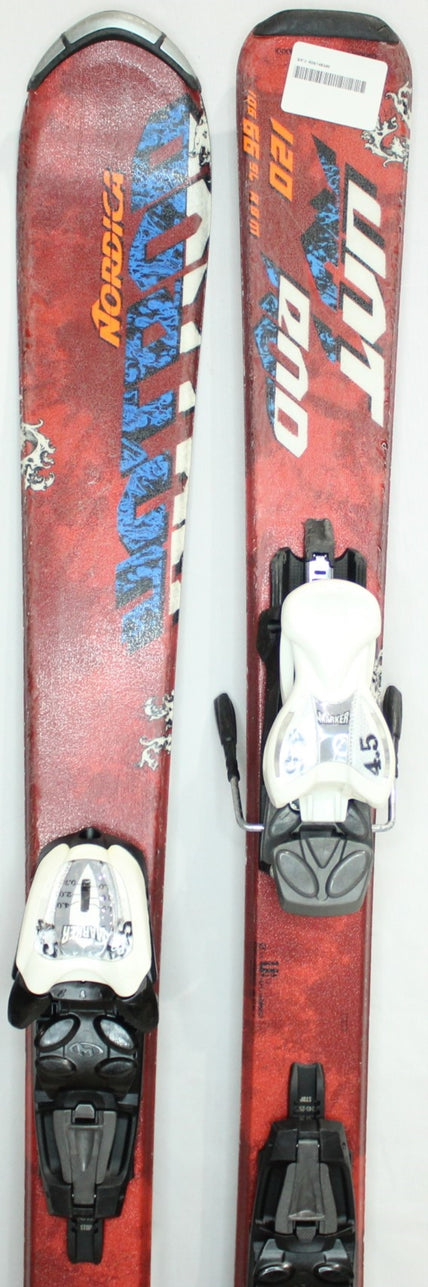 Nordica Hot Rod Kids Skis with Bindings - 120 cm Used