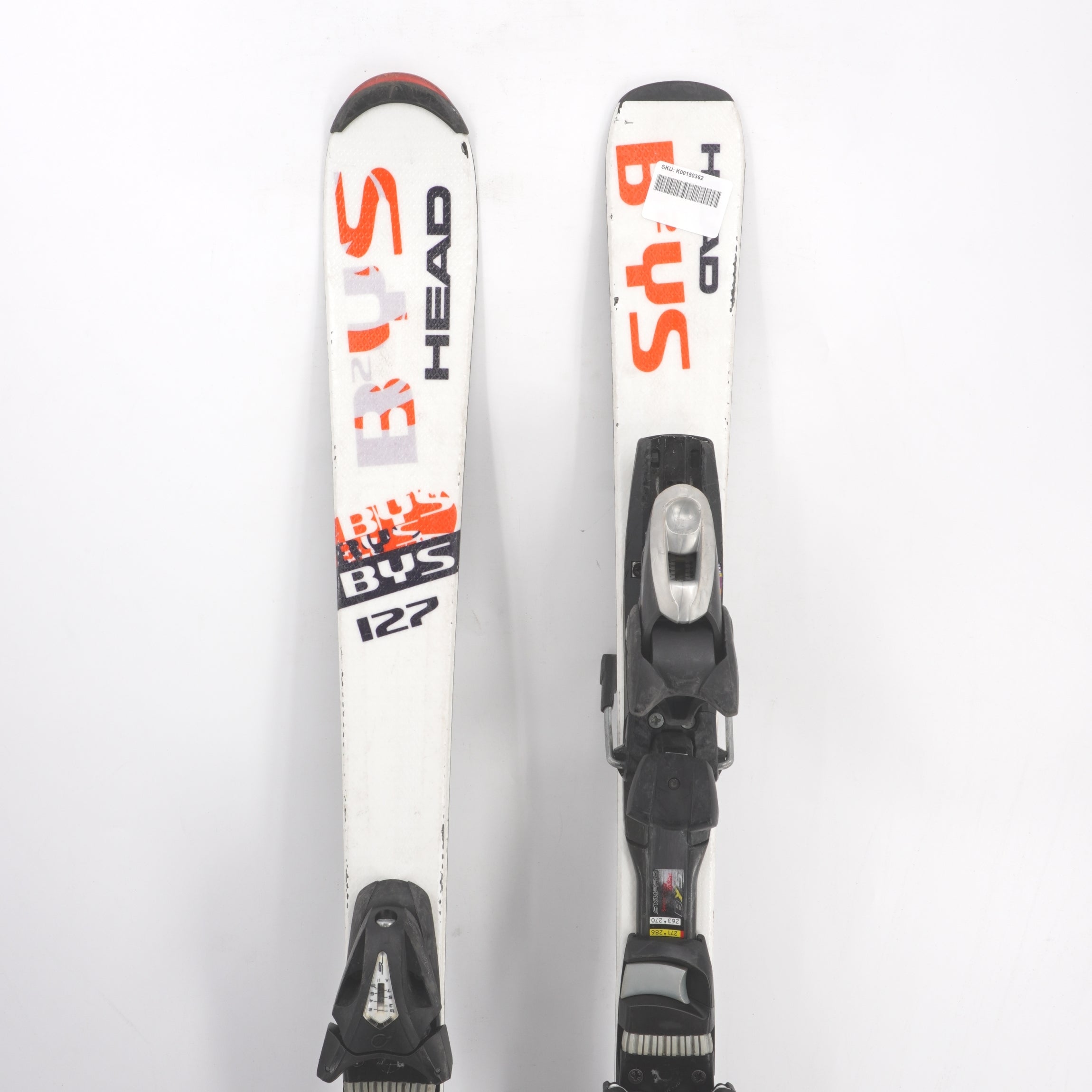 Head B2YS Kids Skis with Bindings - 127 cm Used