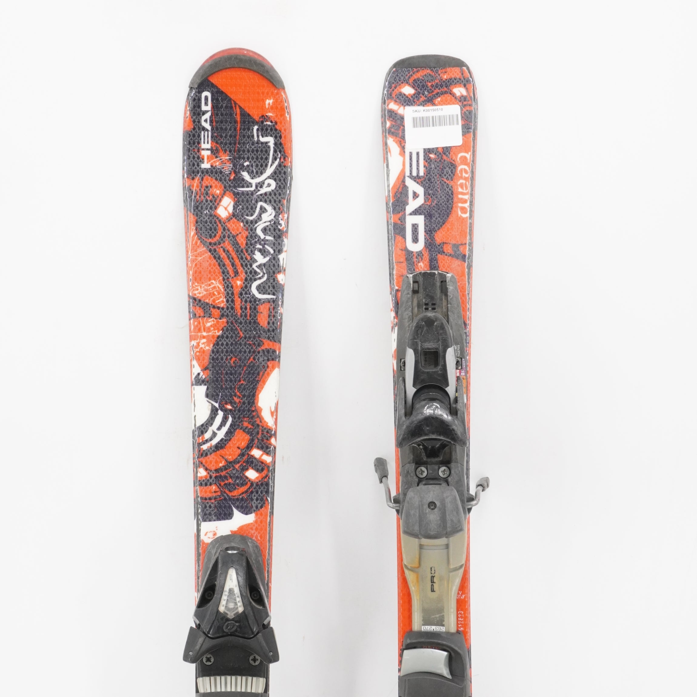 Head Team Kids Skis with Bindings - 117 cm Used