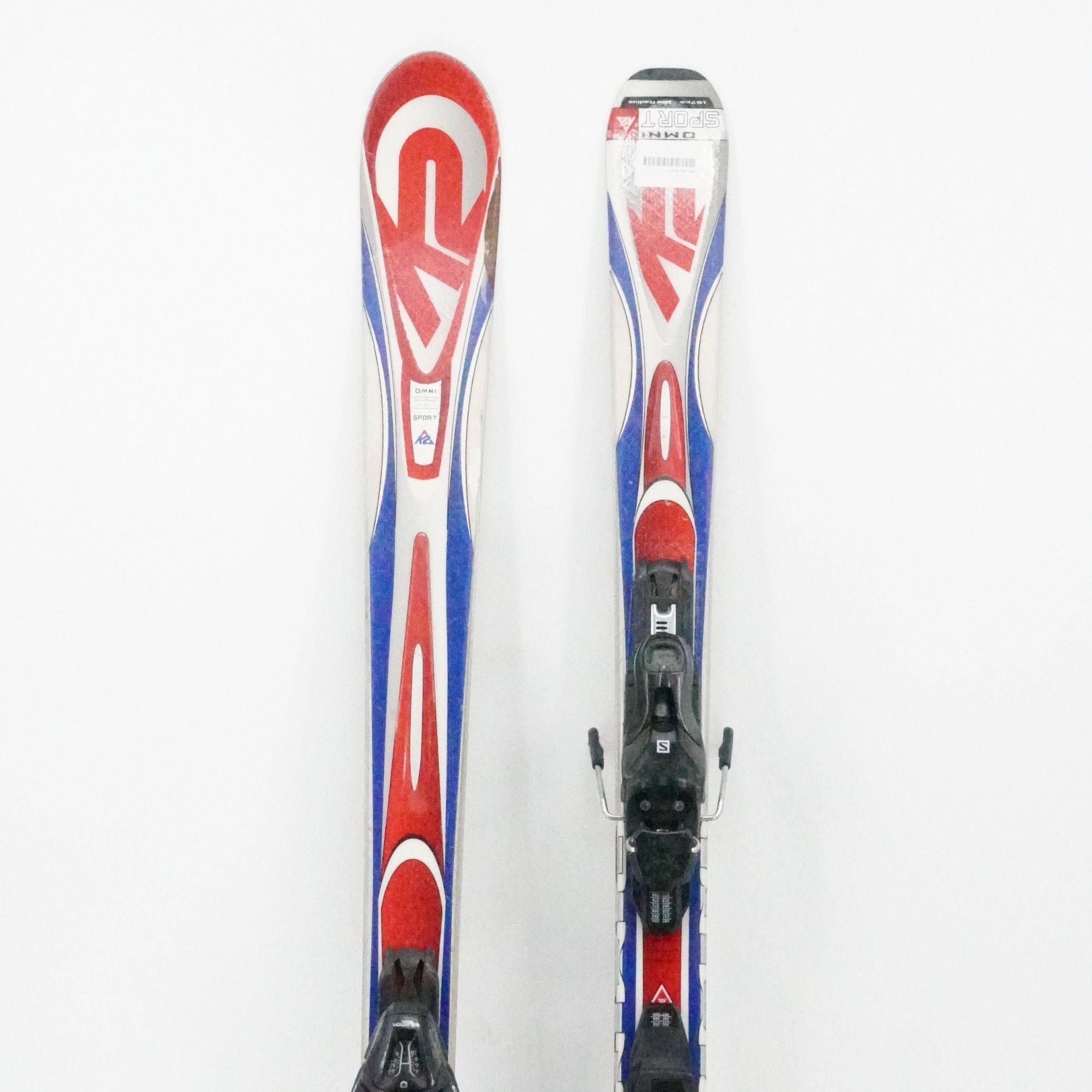 K2 Omni Sport Adult Skis with Bindings - 167 cm Used