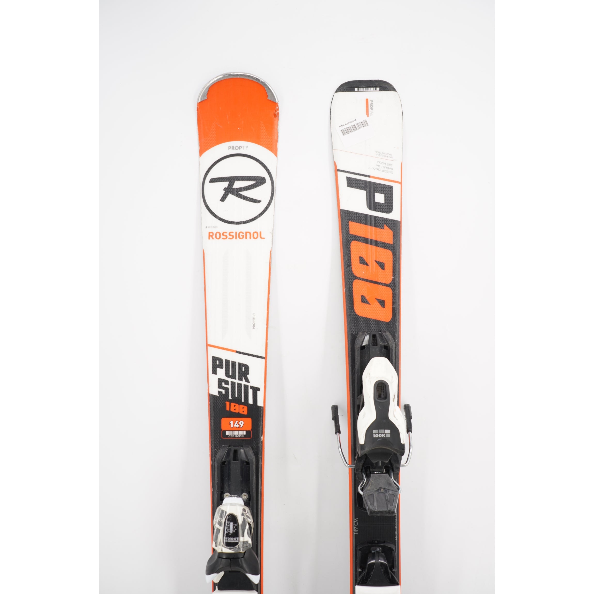 Rossignol Pursuit 100 Adult Skis with Bindings - 149 cm Used
