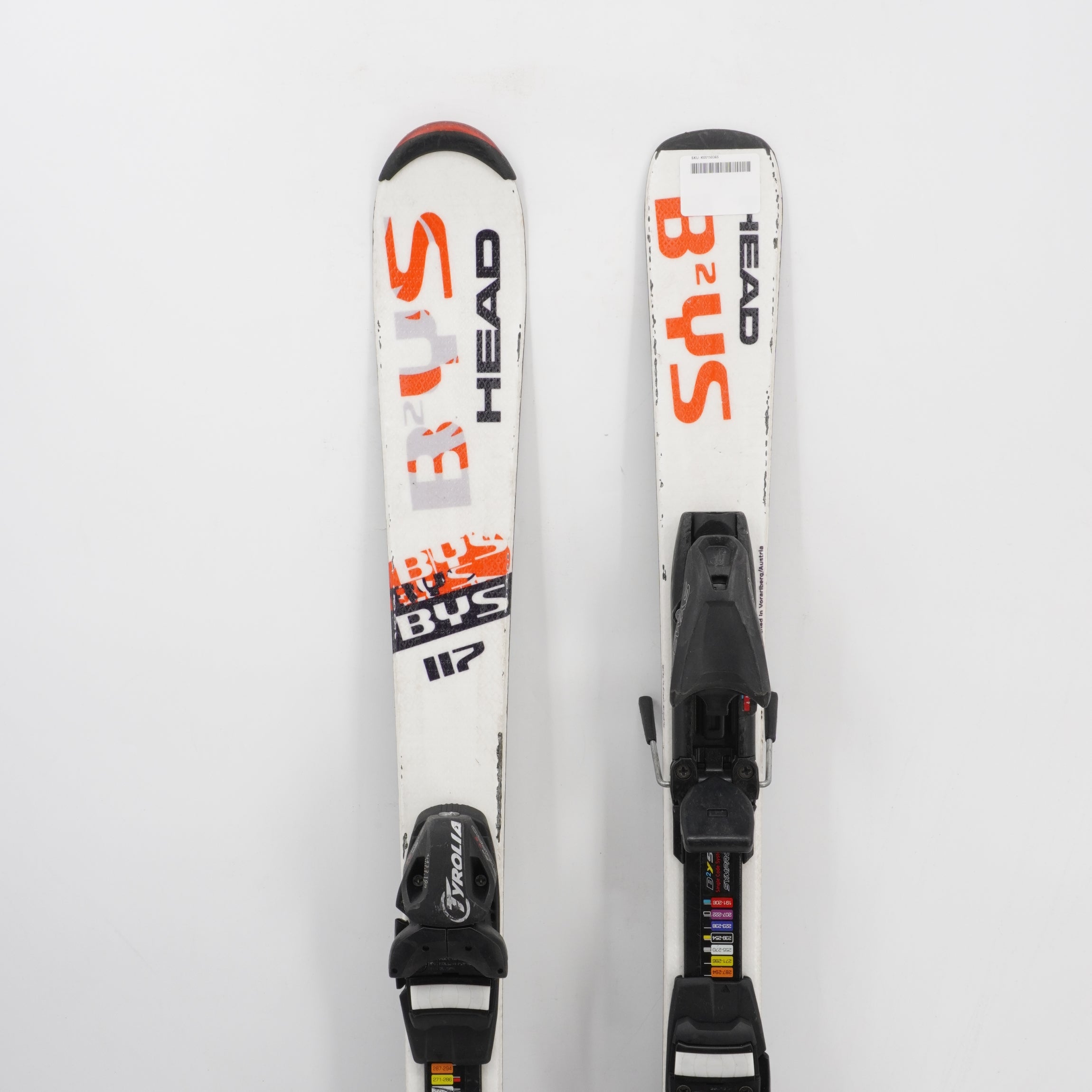 Head B2YS Kids Skis with Bindings - 117 cm Used