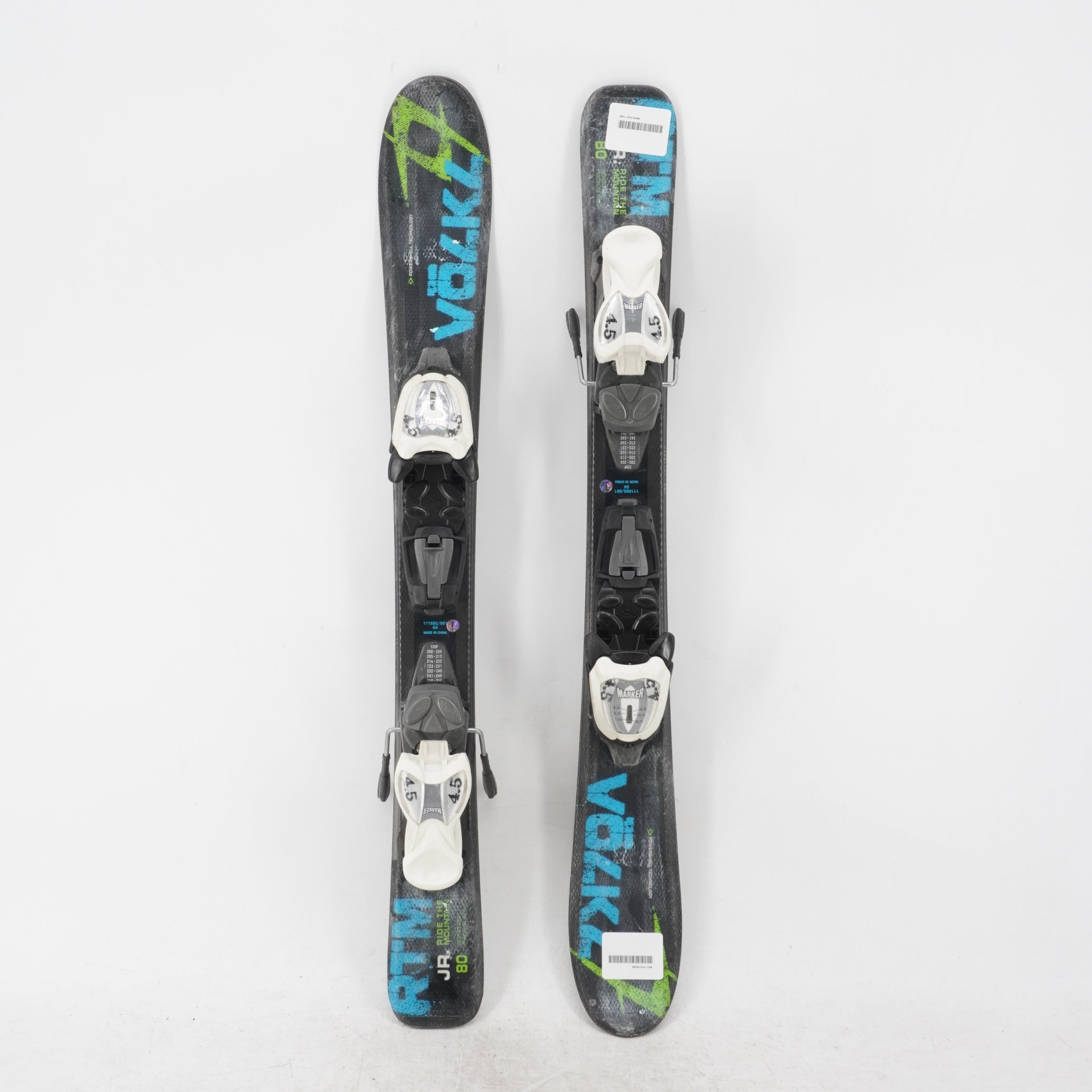 Volkl RTM JR Kids Skis with Bindings - 80 cm Used