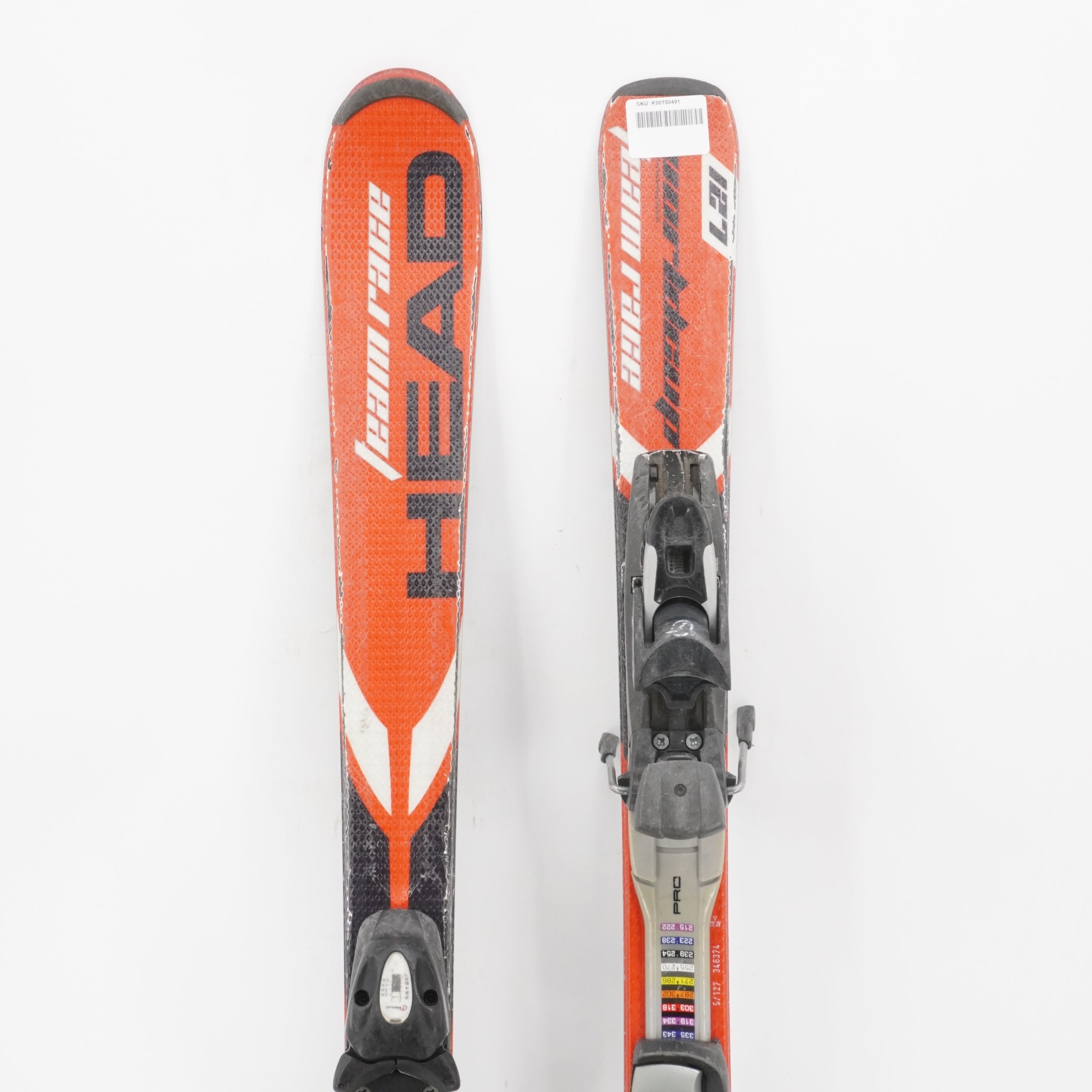 Head Worldcup Team Race Skis with Bindings - 127 cm Used