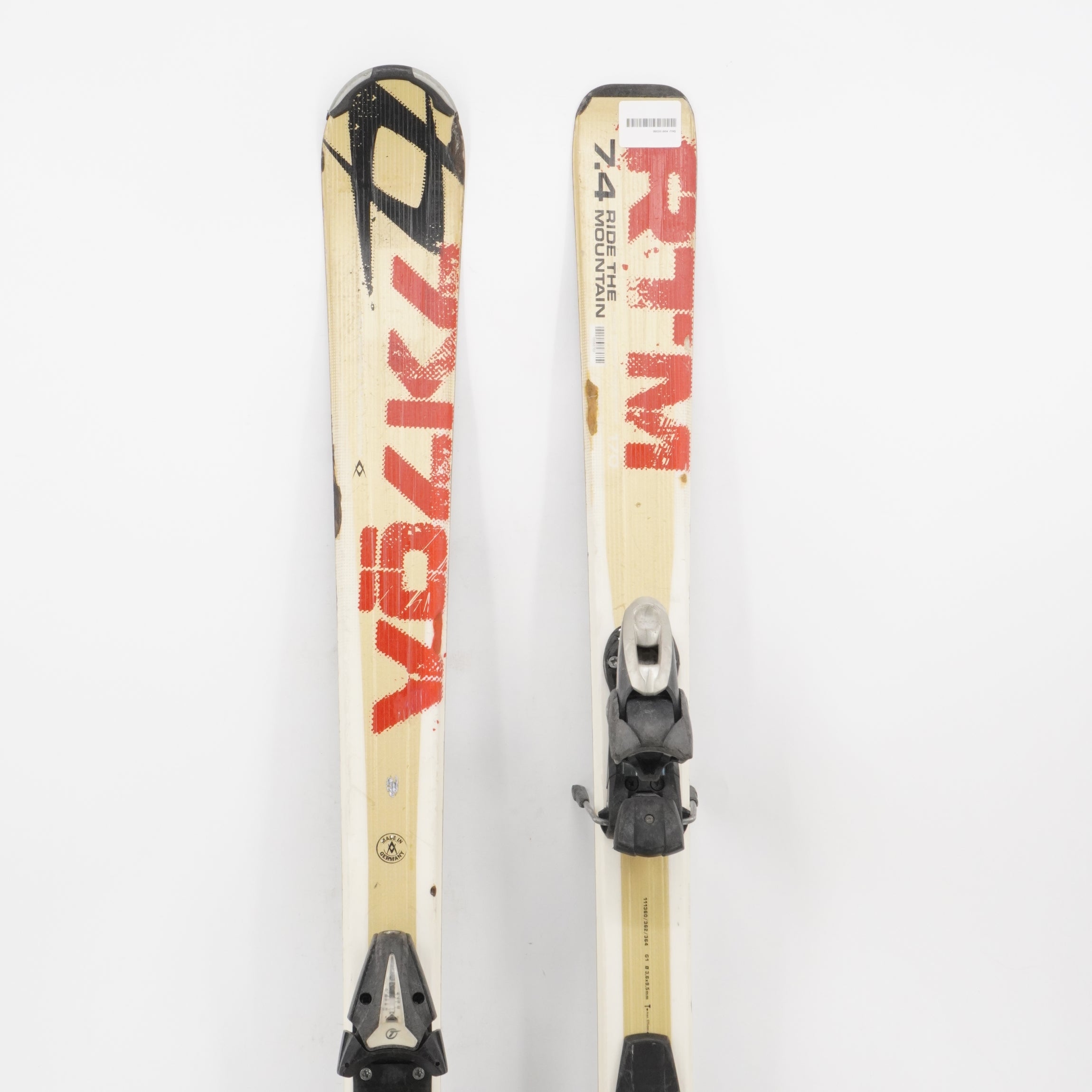Volkl RTM 7.4 Adult Skis with Bindings - 170 cm Used