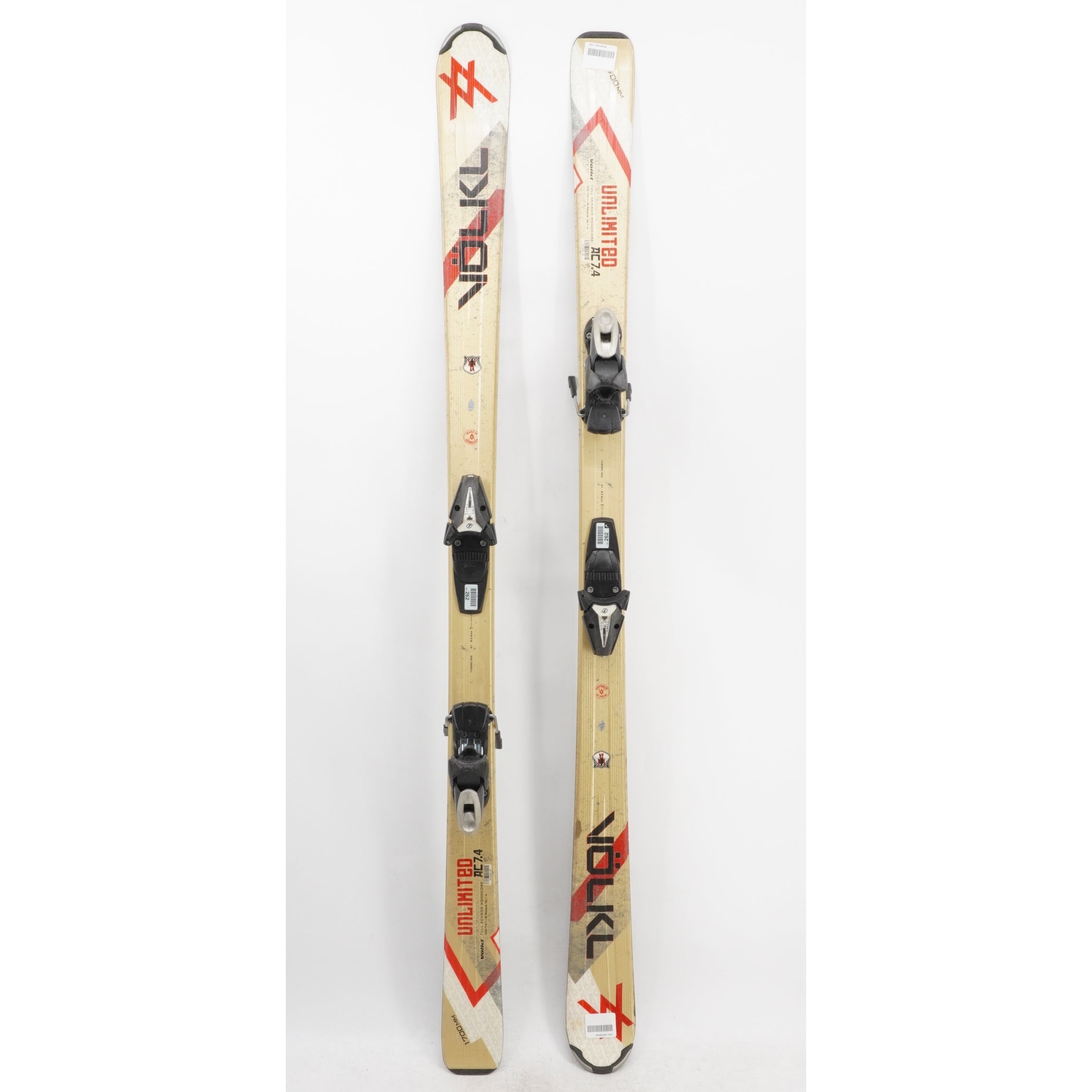 Volkl Unlimited AC 7.4 Adult Skis with Bindings - 170 cm Used