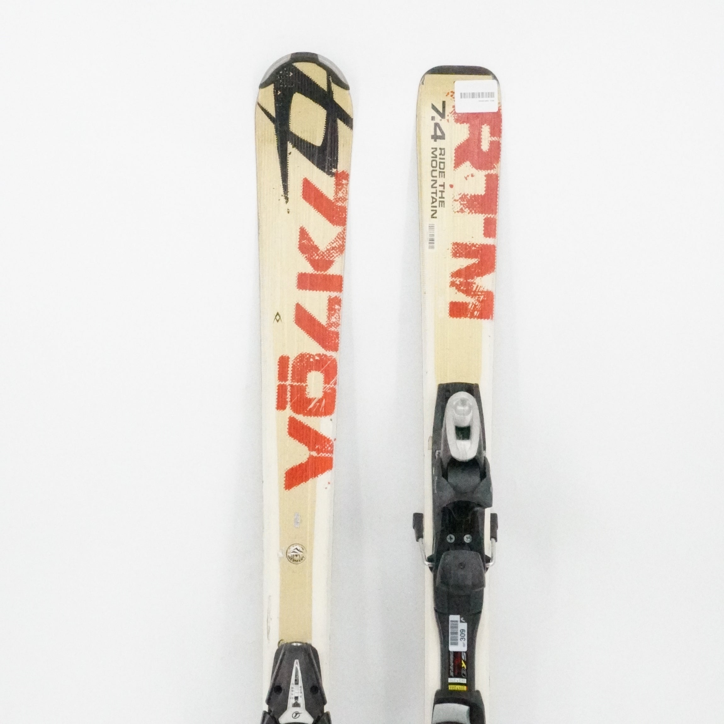 Volkl RTM 7.4 Adult Skis with Bindings - 163 cm Used