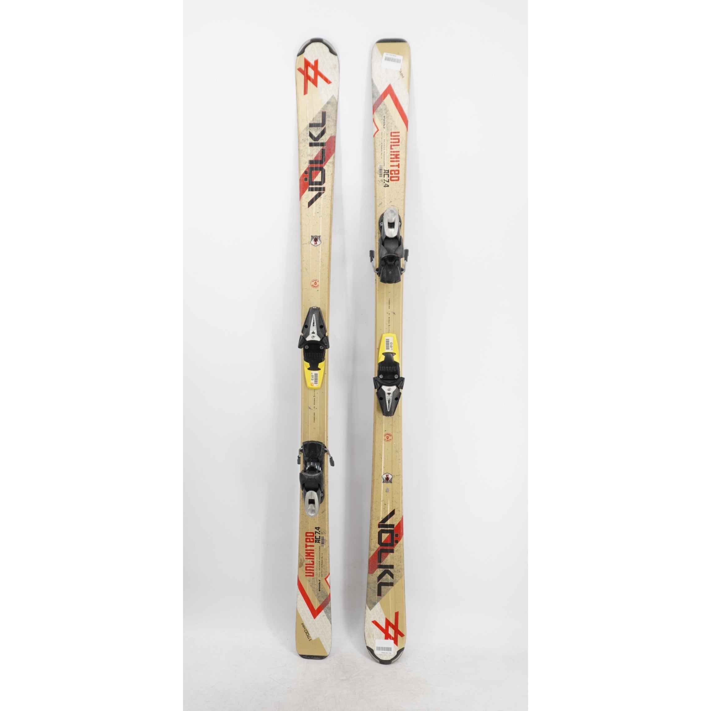 Volkl Unlimited AC 7.4 Adult Skis with Bindings - 170 cm Used