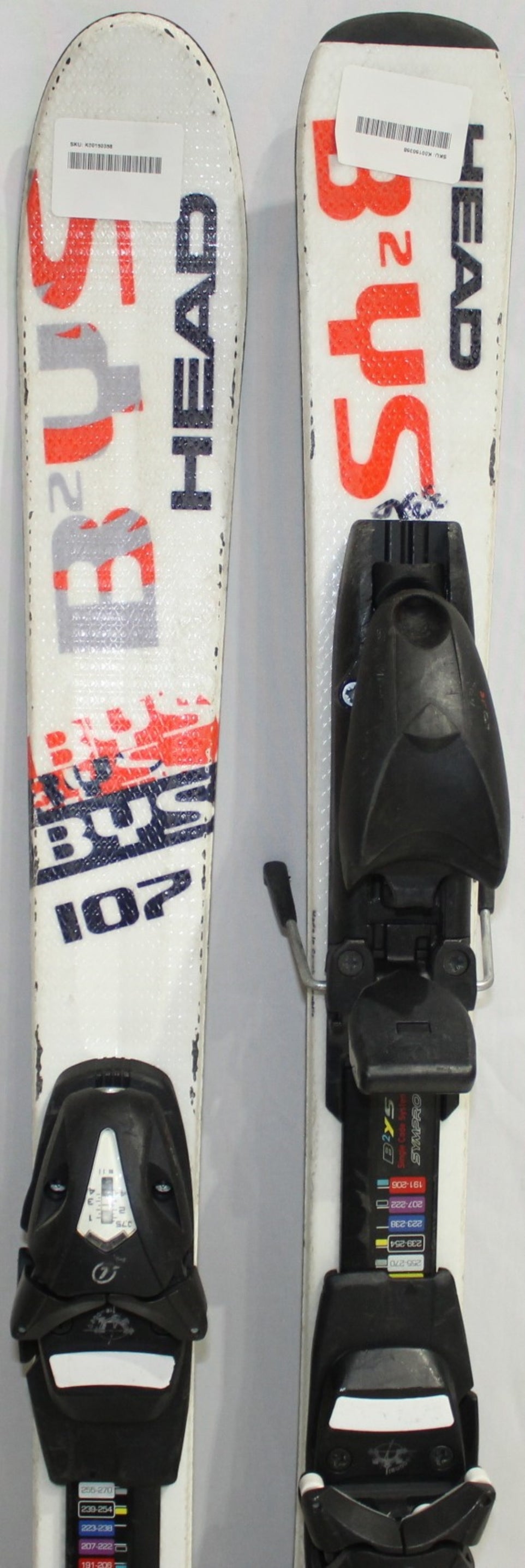 Head B2YS Kids Skis with Bindings - 107 cm Used