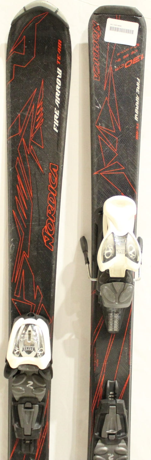 Nordica Team Fire Arrow Junior Skis with Bindings - 130 cm Used